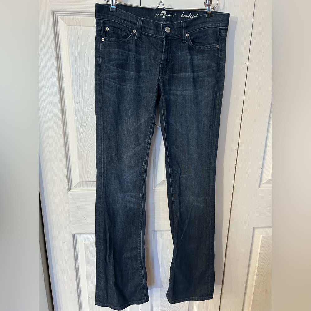 7 For All Mankind Size 28 Dark Indigo Boot Cut Jeans